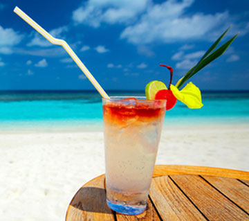 refreshment on the cayman beach